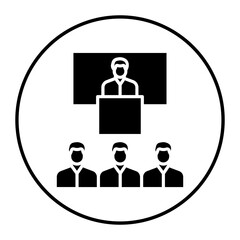 Lecture vector icon. Can be used for Business Training iconset.