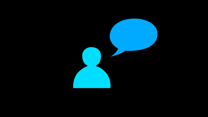 Speaking people icon. people with sms box icon. user and Bubble speech sign.