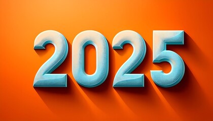 surprising number orange background