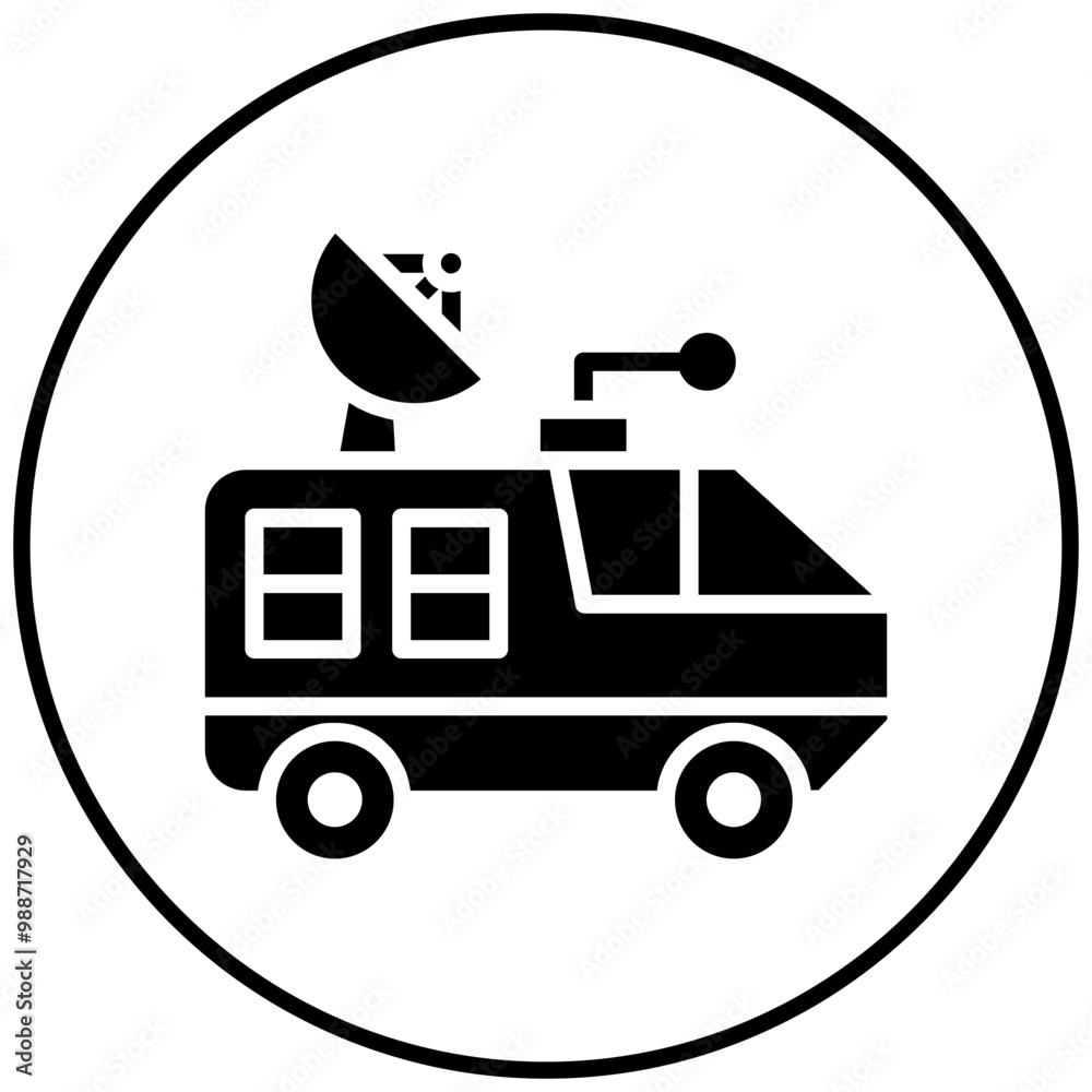 Sticker Spsce Car vector icon. Can be used for Science Fiction iconset.