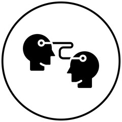 Telepathy vector icon. Can be used for Science Fiction iconset.