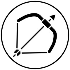 Archery Set vector icon. Can be used for Outdoor Fun iconset.