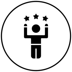 Confidence vector icon. Can be used for Personality Traits iconset.
