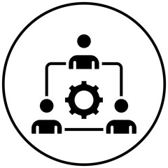 Coordination vector icon. Can be used for Business Analytics iconset.