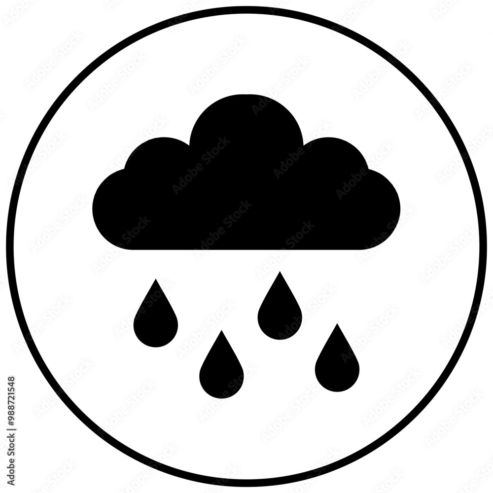 Poster Raindrop vector icon. Can be used for Earth Day iconset.