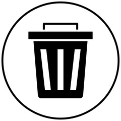 Trash Can vector icon. Can be used for Earth Day iconset.