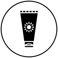 Sunscreen vector icon. Can be used for Hajj Pilgrimage iconset.