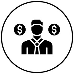 Embezzlement Trail vector icon. Can be used for Corruption iconset.