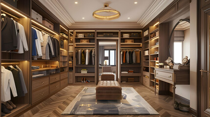 Luxury Walk-In Closet Design: Modern Interior & Storage Solutions