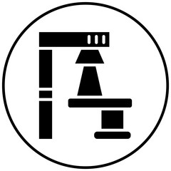 Radiation Therapy vector icon. Can be used for Chemotherapy iconset.