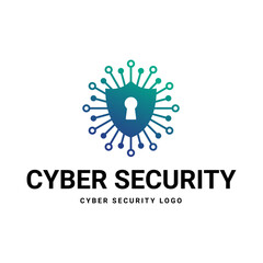 Cyber Security Logo or badge for technology and security company.