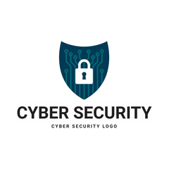 Cyber Security Logo or badge for technology and security company.