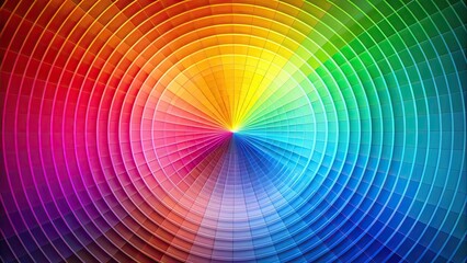 A kaleidoscope of colors, arranged in a harmonious arc, creates a stunning color wheel, showcasing the infinite possibilities of light and tone.