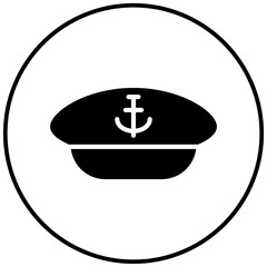 Captain Cap vector icon. Can be used for Ocean iconset.