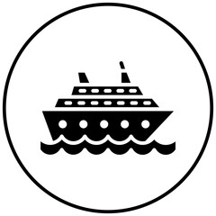 Cruise vector icon. Can be used for Ocean iconset.