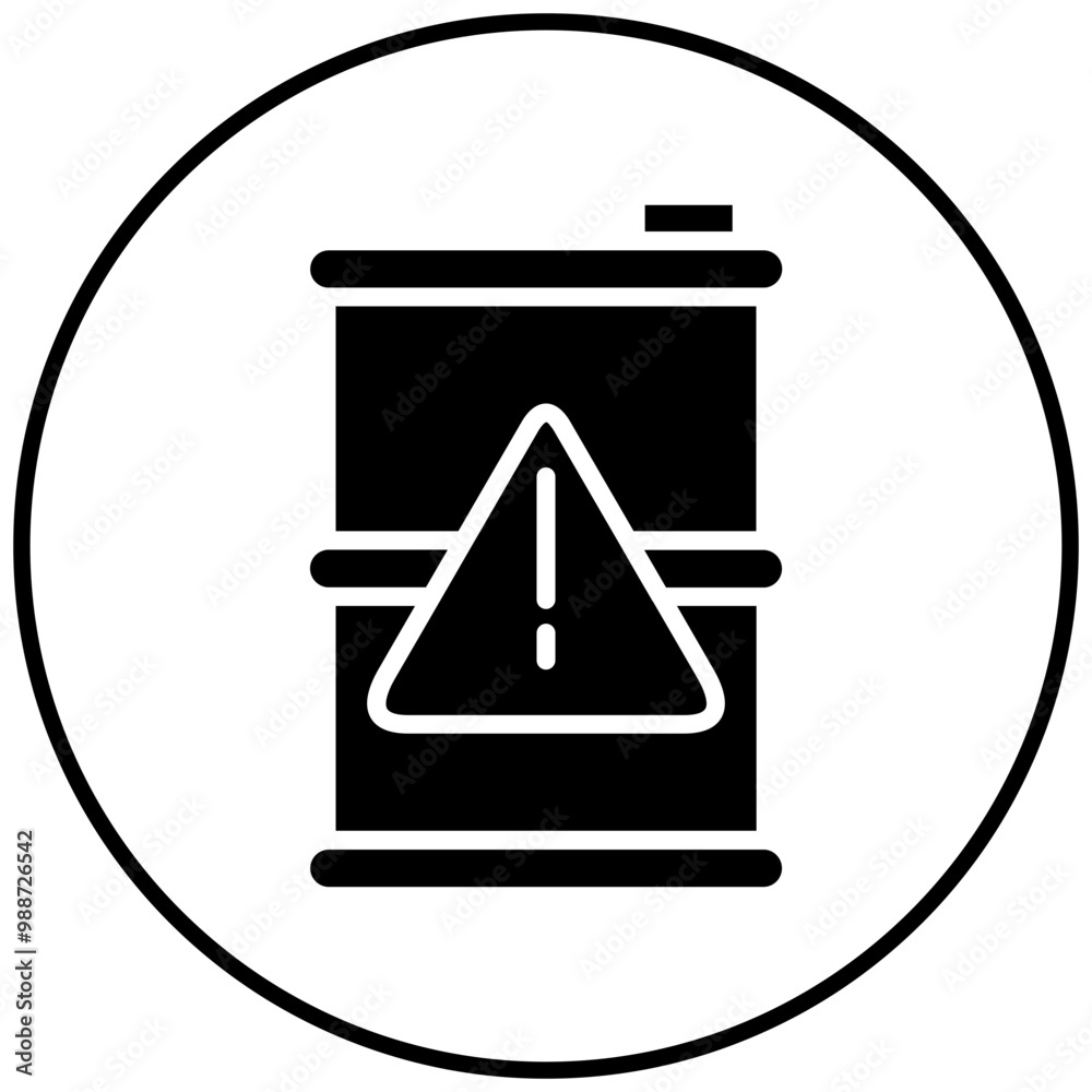 Poster Toxic Waste vector icon. Can be used for Ocean iconset.