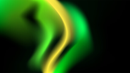 ABSTRACT DARK BACKGROUND GRADIENT MESH GREEN YELLOW SMOOTH COLOR DESIGN VECTOR TEMPLATE GOOD FOR MODERN WEBSITE, WALLPAPER, COVER DESIGN 