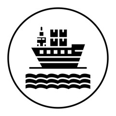Obraz premium Cargo Ship vector icon. Can be used for Warehouse iconset.