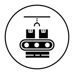 Conveyor Belt vector icon. Can be used for Warehouse iconset.