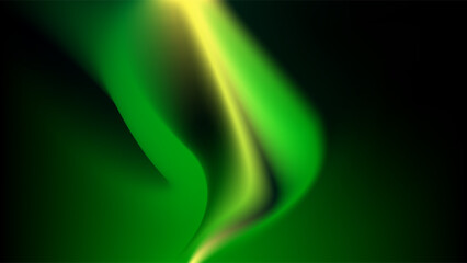 ABSTRACT DARK BACKGROUND GRADIENT MESH GREEN YELLOW SMOOTH COLOR DESIGN VECTOR TEMPLATE GOOD FOR MODERN WEBSITE, WALLPAPER, COVER DESIGN 