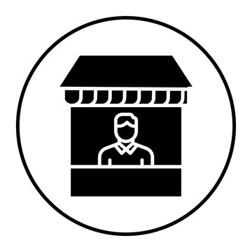 recommend clip art: Shopkeeper vector icon. Can be used for Supermarket iconset.