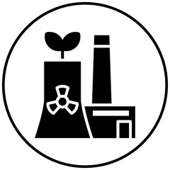 Nuclear Power Plant vector icon. Can be used for Manufacturing iconset.