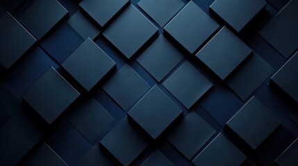 Fototapeta premium Modern dark blue squares design background