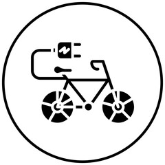 Electric Bike vector icon. Can be used for Battery and Power iconset.