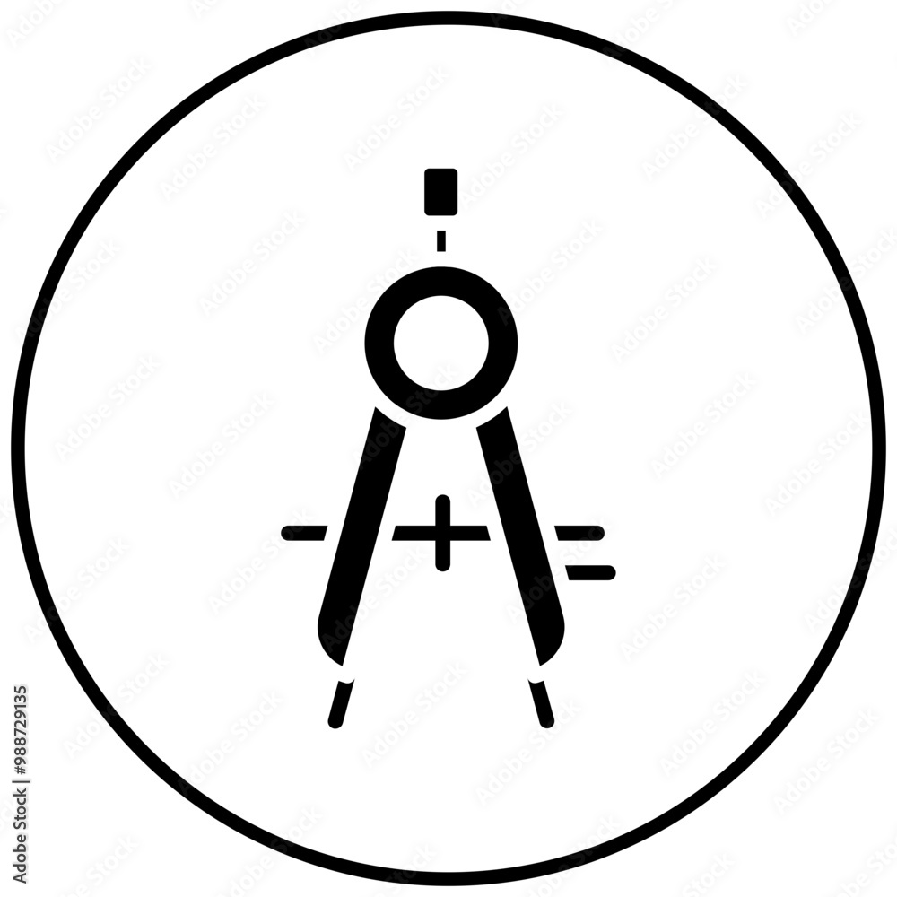 Poster Compass vector icon. Can be used for Shoemaker iconset.