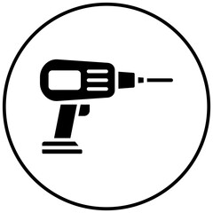 Drill vector icon. Can be used for Shoemaker iconset.