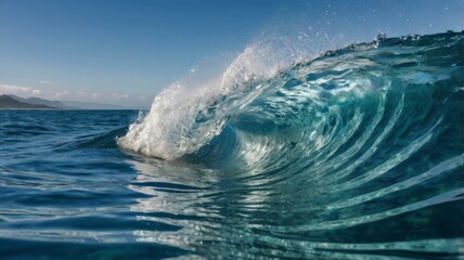Clear background ocean wave image 