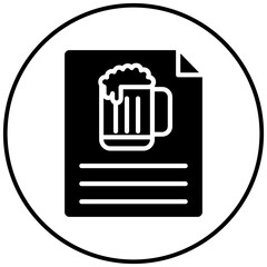 Sheet vector icon. Can be used for Oktoberfest iconset.