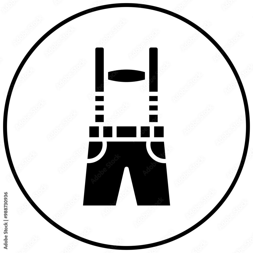 Wall mural Men Pants vector icon. Can be used for Oktoberfest iconset.