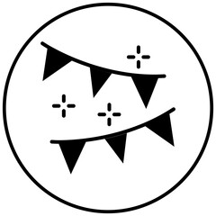 Garlands vector icon. Can be used for Oktoberfest iconset.