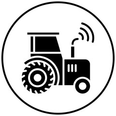 Smart Tractor vector icon. Can be used for Biometrics iconset.