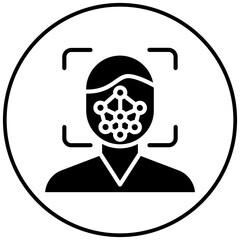 Face Detection vector icon. Can be used for Biometrics iconset.