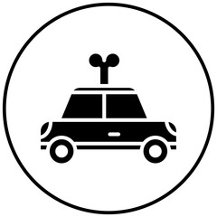 Toy Car vector icon. Can be used for Baby Shower iconset.