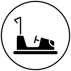 Bumper Cars vector icon. Can be used for Bowling iconset.