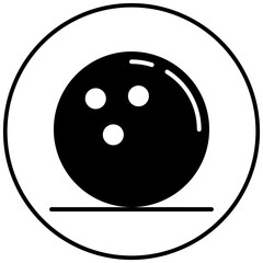 Ball vector icon. Can be used for Bowling iconset.