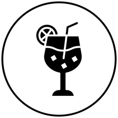 Cocktails vector icon. Can be used for Bowling iconset.