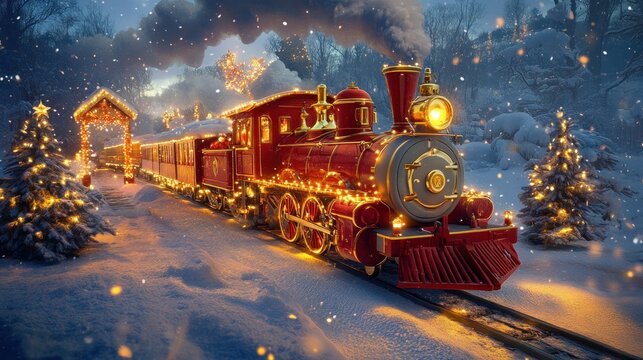 Amazing cute christmas train