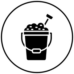 Beach Bucket vector icon. Can be used for Beach Resort iconset.