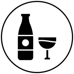 Alcohol vector icon. Can be used for Luxury iconset.