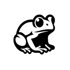 Vector animal of cute frog. Can be used to sticker, doodle, logo, etc.