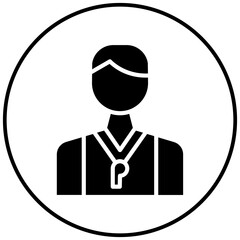 Referee vector icon. Can be used for Volleyball iconset.