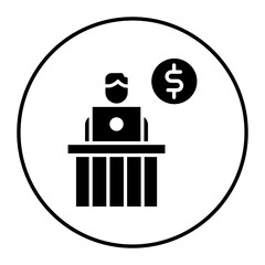 Financial Office vector icon. Can be used for Trading iconset.