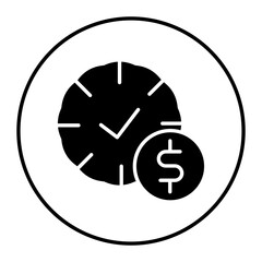 Time Based Currency vector icon. Can be used for Trading iconset.