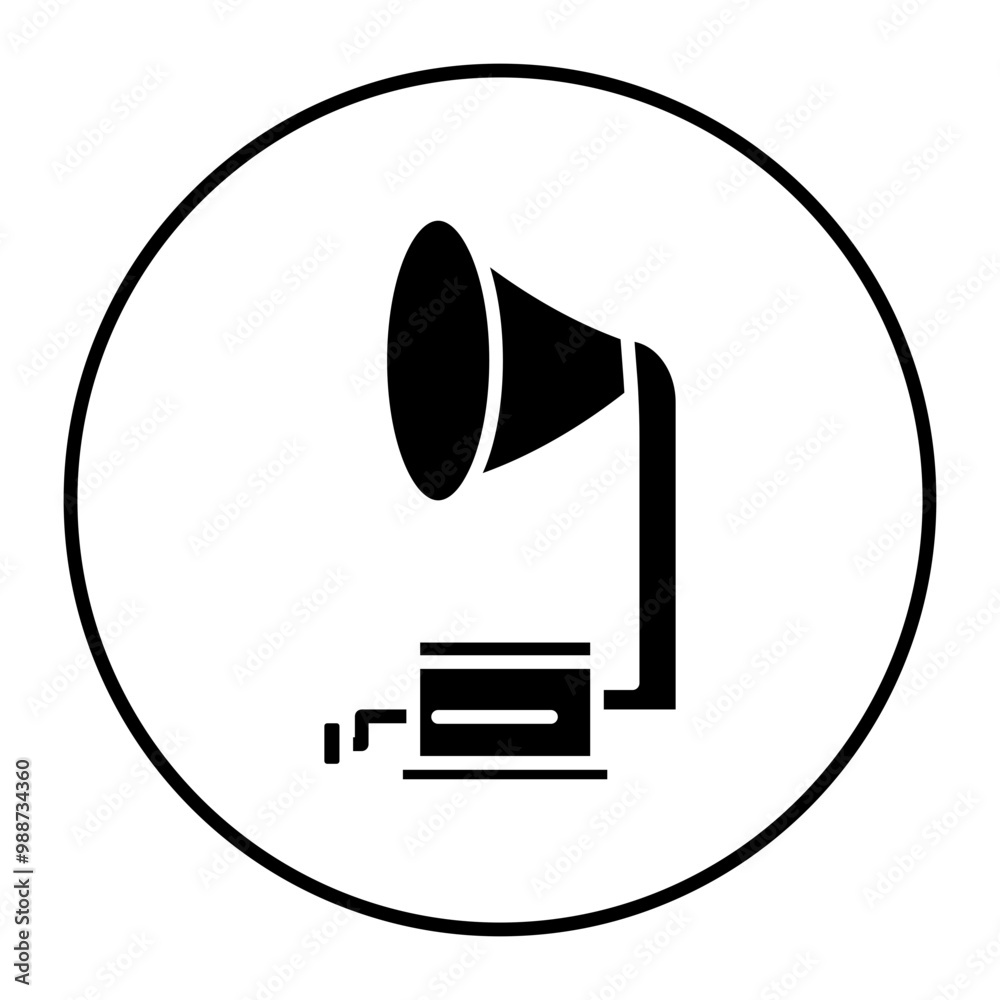 Canvas Prints Gramophone vector icon. Can be used for Retro iconset.