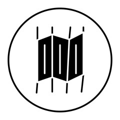 Folding Screen vector icon. Can be used for Retro iconset.