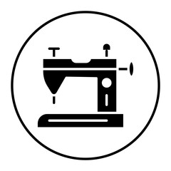 Sewing Machine vector icon. Can be used for Retro iconset.